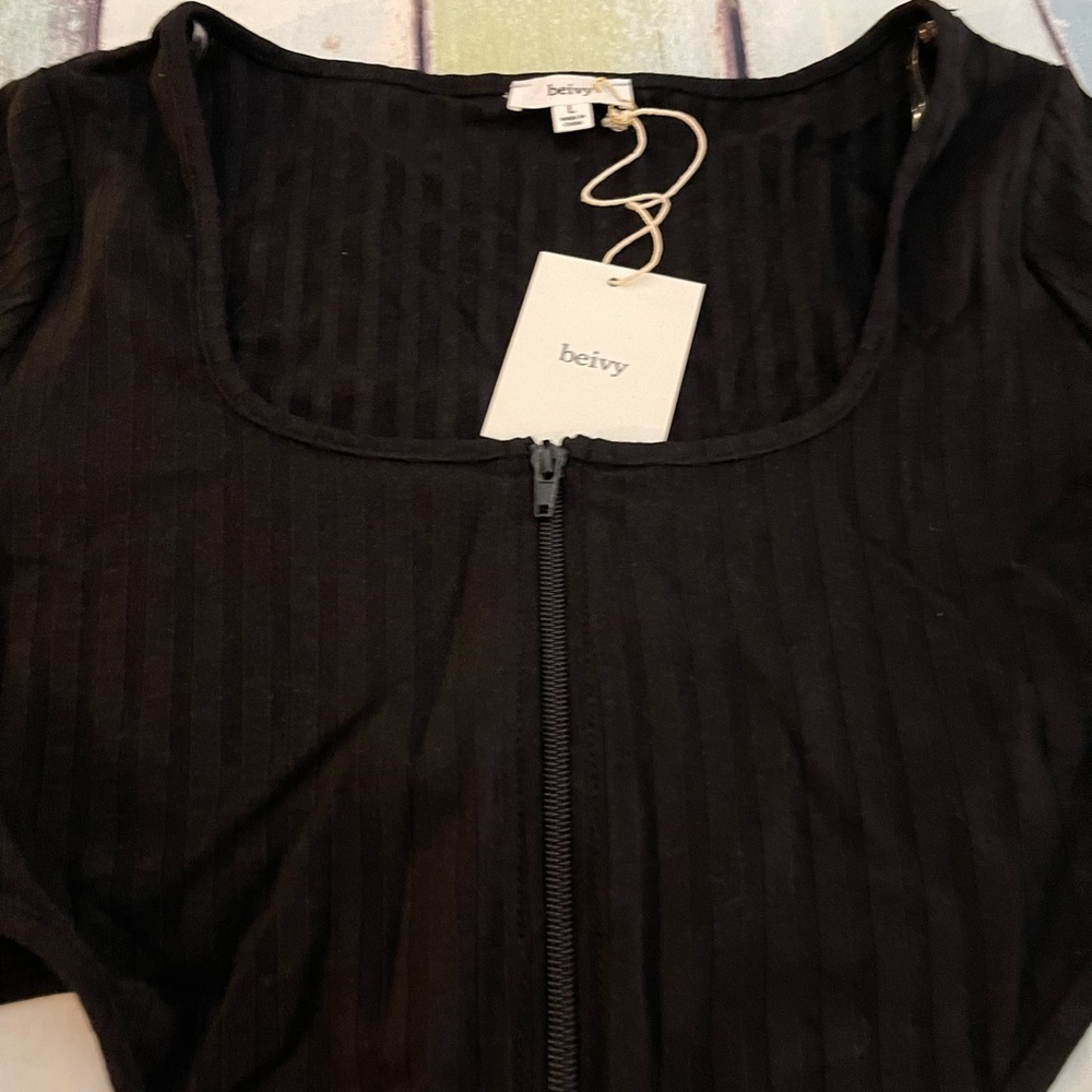 Dolls Kill Beivy Give Me Strength Crop Top, Black, Large, NWT - Picture 6 of 9